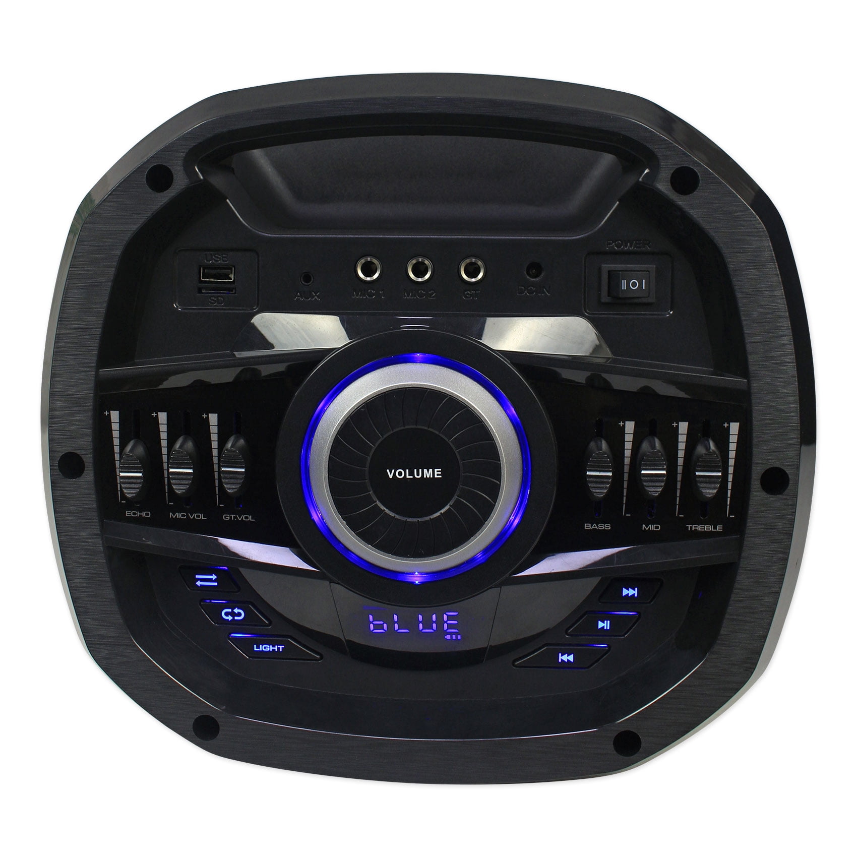 Rockville Go Party X10 Dual 10" Rechargeable Bluetooth Speaker+Wireless UHF Mic