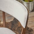 thumbnail image 3 of GDF Studio Abrielle Indoor Mid Century Modern Dining Chairs, Set of 2, Light Beige and Natural Walnut, 3 of 7