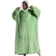 thumbnail image 2 of Guardurnaity Manta suéter con capucha de invierno para parejas mangas cálidas y cómodas con bolsillos manta albornoz Pijama azul brumoso, 2 of 6