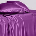 thumbnail image 5 of Cloud Fino 100% Pure Silk Satin Sheet Set 6pcs, Silk Fitted Sheet,Silk Flat Sheet&Silk Pillowcases Set !(OLY Queen Purple), 5 of 5
