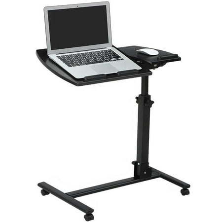 Laptop Desk Stand, LANGRIA Portable Adjustable Laptop Desk Mobile Standing Laptop Table Desk for Small Spaces Bed Home (Best Way To Stand At A Standing Desk)
