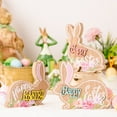thumbnail image 3 of kurtrusly Forest Animals Decorations Rabbit Wooden Ornaments For Easter Celebration Fairty Party Decorations Red HAPPY, 3 of 6