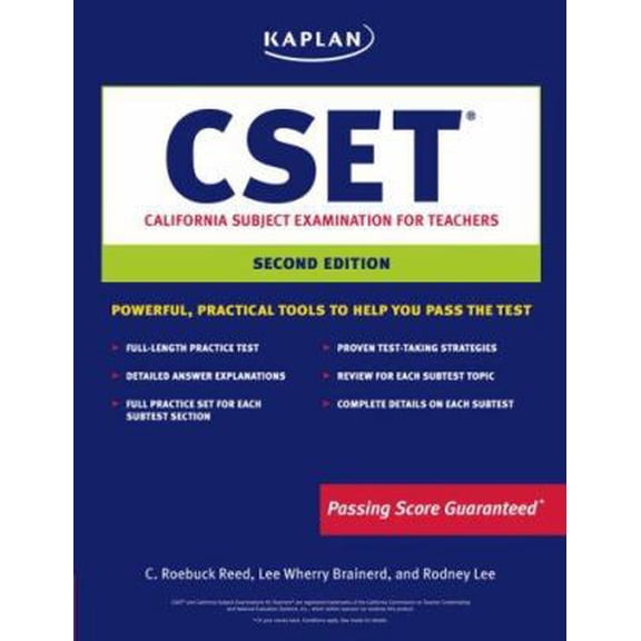 Pre-Owned Kaplan CSET: California Subject Examination for Teachers (Paperback) 1419551191 9781419551192