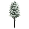 thumbnail image 2 of Artificial Cedar Topiary Tree Outdoor Faux Plant | Realistic Shrub with Ground Spike | Plastic Greenery for Porch Patio Garden Decor | 21.7 in Tall | UV Resistant No Maintenance, 2 of 8