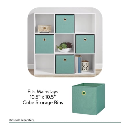 MAINSTAYS 9 CUBE STORAGE ORGANIZER, WHITE