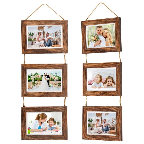 Tcwhniev 2Pcs Wall Hanging Picture Collage Triple Frame Easy Install Photo Display Frame Wall Décor for Home Office Living Room