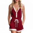 thumbnail image 2 of Womens Comfy Sweatsuit Color Block 2 Piece Sleeveless Tank Tops and Elastic Waist Shorts with Pockets Summer Tracksuit Outfits Wine S, 2 of 9