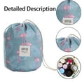 thumbnail image 3 of Bolsa de cosméticos multifuncional cilíndrica con cordón portátil, 3 of 5