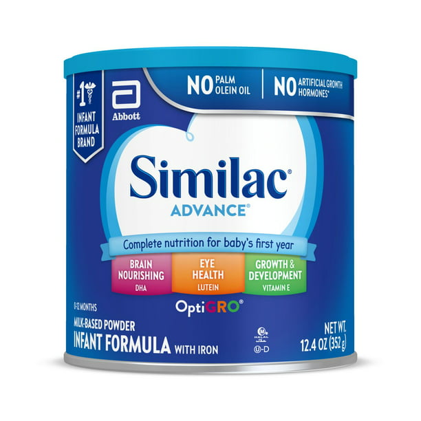 Similac Advance Infant Formula with Iron, Powder, 12.4-Ounce Tub