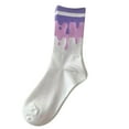 thumbnail image 4 of Wancir Y2k Love Print Crew Socks Casual Cotton Cute Socks Purple Ankle Socks for Women Preppy Aesthetic Clothes, 4 of 7