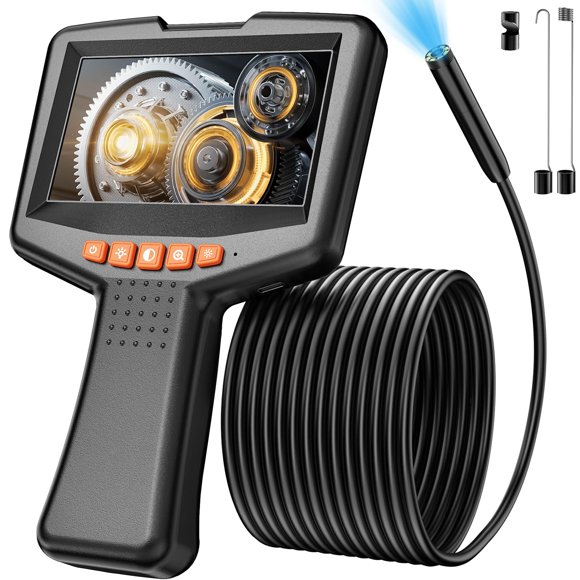 Cámara para boroscopio y endoscopio TGJOR, 4,3 pulgadas, inspección, 5,5 mm, 5 m