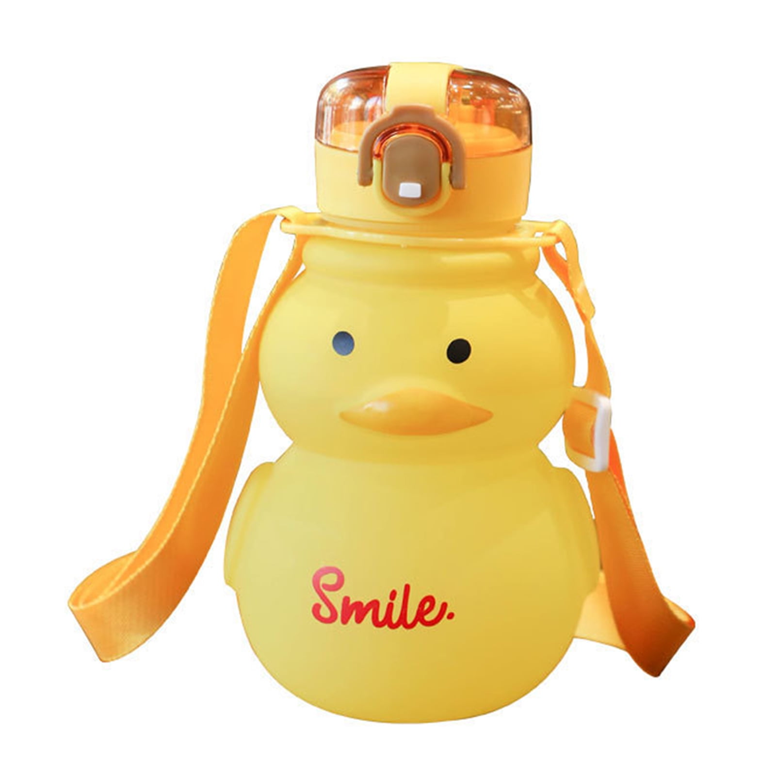 650ml Big Belly Cups Straw Water Bottles Kawaii Duck Kettles Leakproof