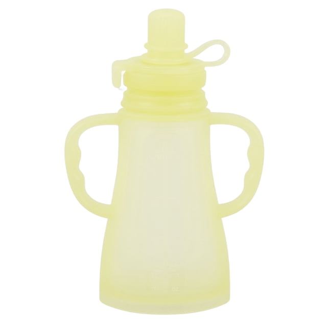WORGEOUS Bolsas de silicona para comida de bebé, rellenables, con cierre hermético, recipientes antiderrames para batidos, yogures y purés, color verde claro.