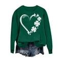 thumbnail image 7 of Craaazy Women's Round Neck St Patrick's T-shirts Long Sleeve Tops, 7 of 7