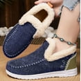 thumbnail image 4 of Women's Memory Foam Moccasin Slippers Indoor and Outdoor Warm Fuzzy Fleece House Shoes, 4 of 8
