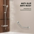 16 Inch Angled Shower Grab Bar, ZUEXT 2 Pack Anti Slip Satin Brushed