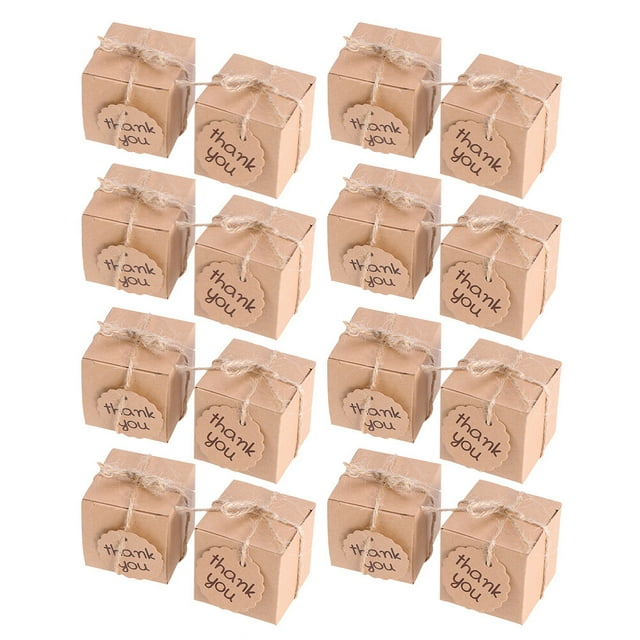 CIMAXIC Gift Box 50 Pcs Gift Packing Boxes Exquisite Candy Cases Portable DIY Kraft Paper Boxes,1.97"X1.97"X1.97"