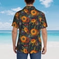 thumbnail image 6 of Xecao Sunflowers print Hawaiian shirt - a stylish short-sleeve button-down for men, perfect for casual beach and tropical outings., 6 of 9