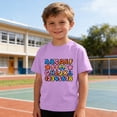 thumbnail image 6 of Kids Funny T-Shirts Short Sleeve Back To School Printed Graphic Tee Shirts Boys Girls Crewneck Tops (7 Years, Purple #B), 6 of 8