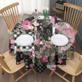 thumbnail image 3 of Pioneer Flower Floral Print Pattern Round Tablecloth 60"x60",Wrinkle Wipeable Table Cloth for Kitchen Dining Room Picnic Patio Party, 3 of 6