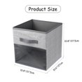 thumbnail image 3 of 4 Pack Bacs de Rangement Pliables en Tissu, Paniers Boîtes Organisateurs de Rangement avec Fenêtre Transparente pour Maison Chambre Placard, 3 of 3