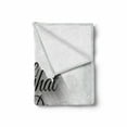 thumbnail image 2 of Saying Soft Flannel Fleece Throw Blanket, Manuscript Lettering Love What You Do What You Love and Shadow Effect, Cozy Plush for Indoor and Outdoor Use, 50" x 60", Pale Grey White, by Ambesonne, 2 of 6