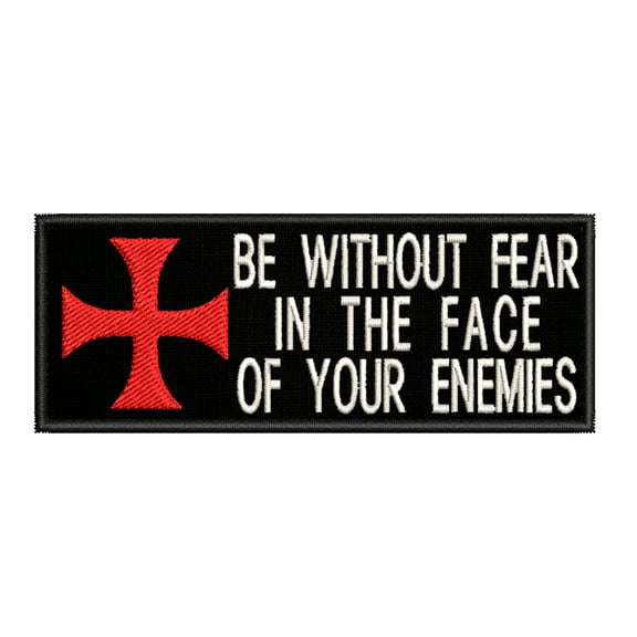 Be Without Fear Embroidered DIY Iron on or Sew-on Decorative Patch Badge Emblem Appliques Humor Saying Military Tactical Biker Emblem Series