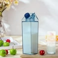 thumbnail image 4 of QTOCIO Milk Carton Bottle Transparent Milk Bottle Portable Plastic Transparent Bottle, 4 of 8