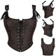 thumbnail image 2 of Mujeres Casual Sexy Eyelet Lace-up Court Vintage con cremallera Hombros Correas Corsé Chaleco Tops Fridja  nalpqowj30002, 2 of 8