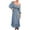 Blue, variant on AOOCHASLIY Clarance Dresses for Women 2022Women's Fashion Bohemian Square Neck Loose Half Sleeve A-Line Print Floral Long Maxi Dress