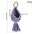 thumbnail image 2 of Uxcell 10" Macrame Hanging Planter Indoor Air Plant Decorative Holder, Purple 2 Pack, 2 of 5