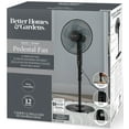 Better Homes & Gardens 16"inch,12Speed Pedestal Fan and Remote, Black