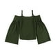 thumbnail image 2 of bar III Blusa texturizada con hombros descubiertos para mujer, verde, extra pequeña, 2 of 2