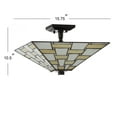 thumbnail image 7 of JONATHAN Y Jason 15.7" Tiffany-Style Glass/Metal LED Semi-Flush Mount, White/Cream, JYL8027A, 7 of 7