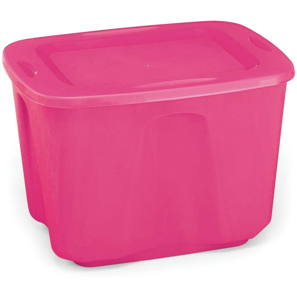 Homz Storage Tote 18Gallon, Fuchsia