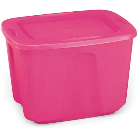 Homz Storage Tote 18-Gallon, Set of 8 - Multiple Colors