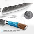 thumbnail image 4 of Cuchillo de chef Hecef 8 pulgadas acero Damasco japonés G10, 4 of 8