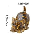 thumbnail image 5 of YingYouFu Crystal Cats Decor, Natural Gravel Resin Lying Cats Figurine, Halloween Christmas Gift for Bedroom, for Home Decoration and Pet Lovers, Brown, 5 of 7