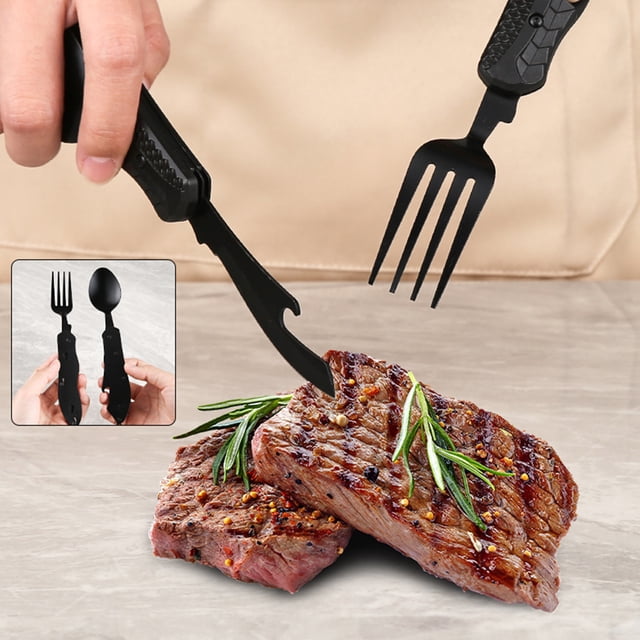 Utensilios para acampar Bling Bling multiherramienta 4 en 1 Acero inoxidable