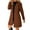 Coffee Winter Coats for Women, variant on Pea Coats for Women Wool Blend Thicken Stand Collar Single Breasted Trench Coat A-Line Fall Winter Jacket