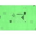 thumbnail image 1 of Ahgly Company Indoor Rectangle Abstract Emerald Green Modern Area Rugs, 6' x 9', 1 of 4