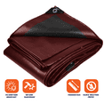thumbnail image 2 of Tarpco Safety Extra Heavy Duty 14 Mil Tarp, Maroon/Black 18′ X 24′, 2 of 7