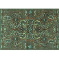 thumbnail image 1 of Ahgly Company Indoor Rectangle Persian Turquoise Blue Traditional Area Rugs, 7' x 10', 1 of 4