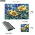 thumbnail image 3 of Square Leather Placemat Set One SizeX4 Heat-Resistant Washable Kitchen Table Decorations Sunflowers under The Starry Night, 3 of 8