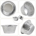 thumbnail image 2 of Aluminum Foil Baking Cups 150 Pcs, SUPPHOUS 4 Oz Disposable Ramekin Cupcake liners, Silver Muffin Liners for Cupcake, Baking, Egg Tart, Pudding, Creme Brulee, 2 of 4