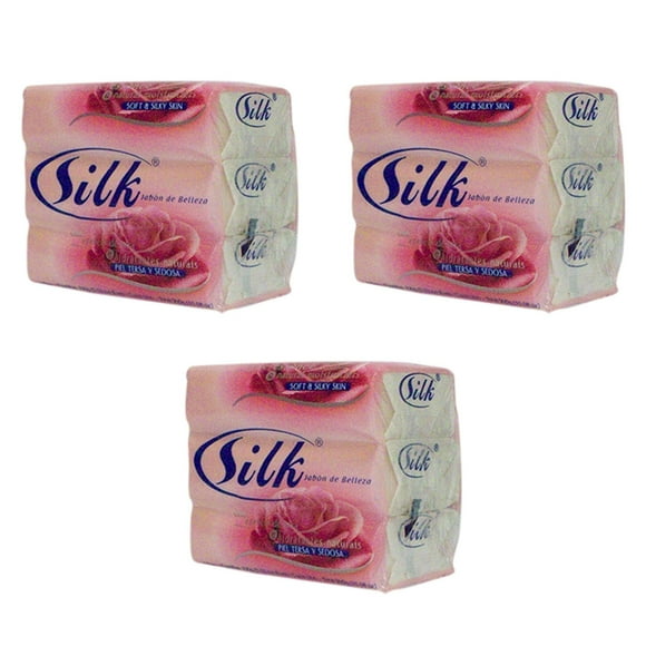 Silk Beauty Bar With Rose Essence & Natural Moisture 3 In 1 Pack (3*100g) Approx. (Pack of 3)