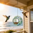 thumbnail image 6 of Stained Glass Hummingbird Feeder, Outdoor Hanging Bird Feeder for Garden, Circular Glass Bird Feeder for Hummingbirds, Decorative Wild Bird Feeder for Yard Patio Outside, 6 of 9