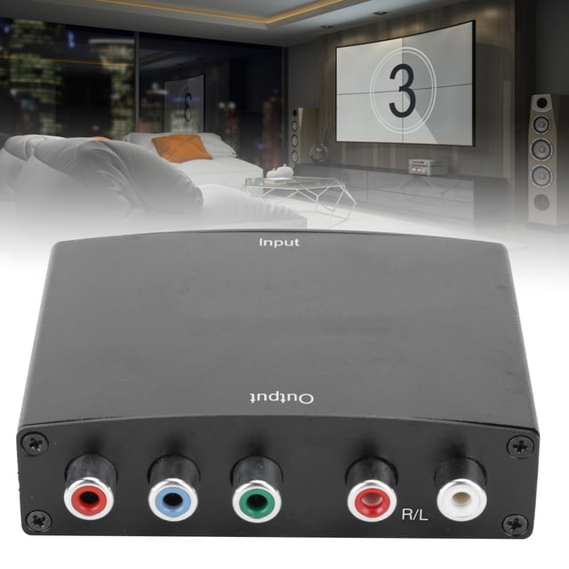 Convertidor de video Duradero, Adaptador de video, Negro Negro para la Computera de Proyector de Visualizaciana