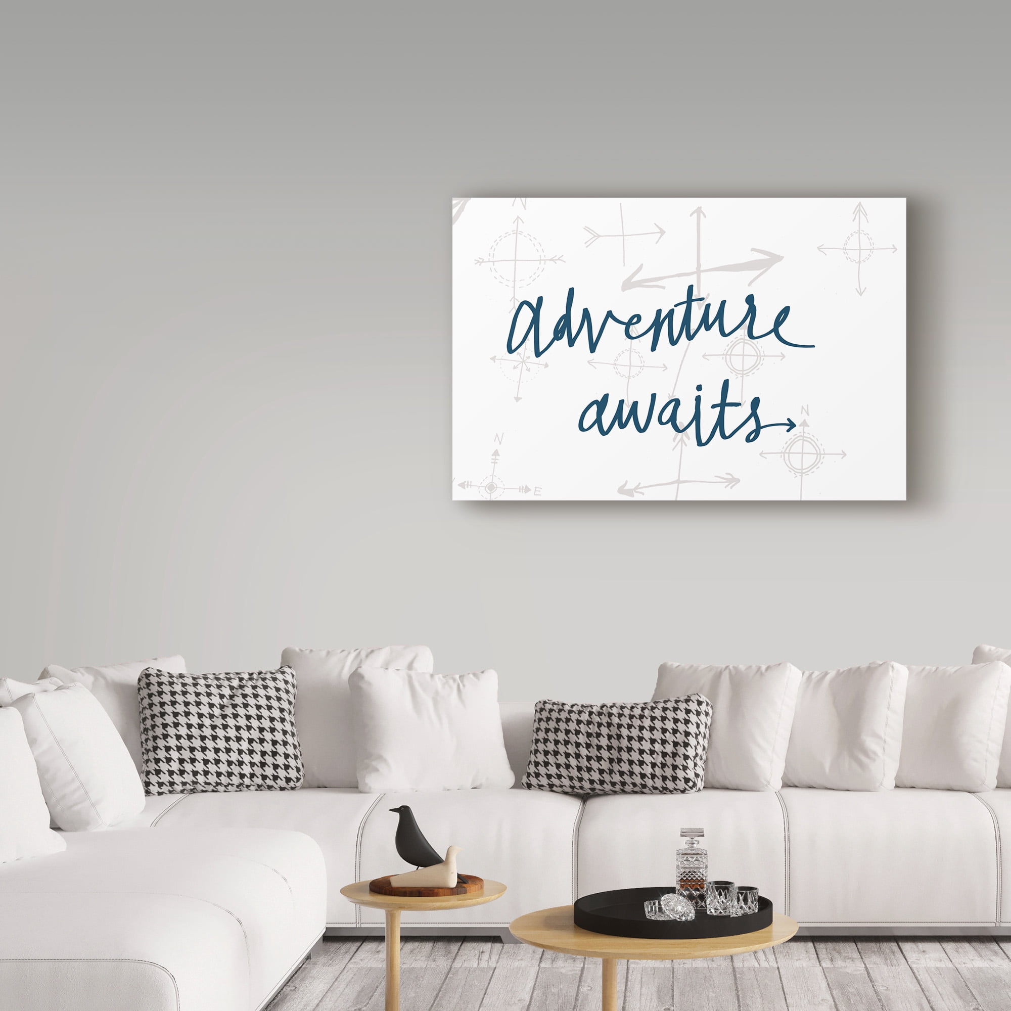 Trademark Fine Art 'Adventure Awaits v2' Canvas Art by Wild Apple Portfolio