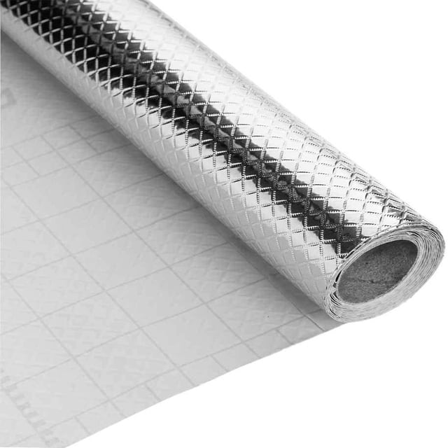 Pared De Papel De Aluminio A Prueba De Aceite, Papel Tapiz Impermeable, Pegatinas Para Embellecer Muebles Para Armario De Cocina Serendint HA044020-01